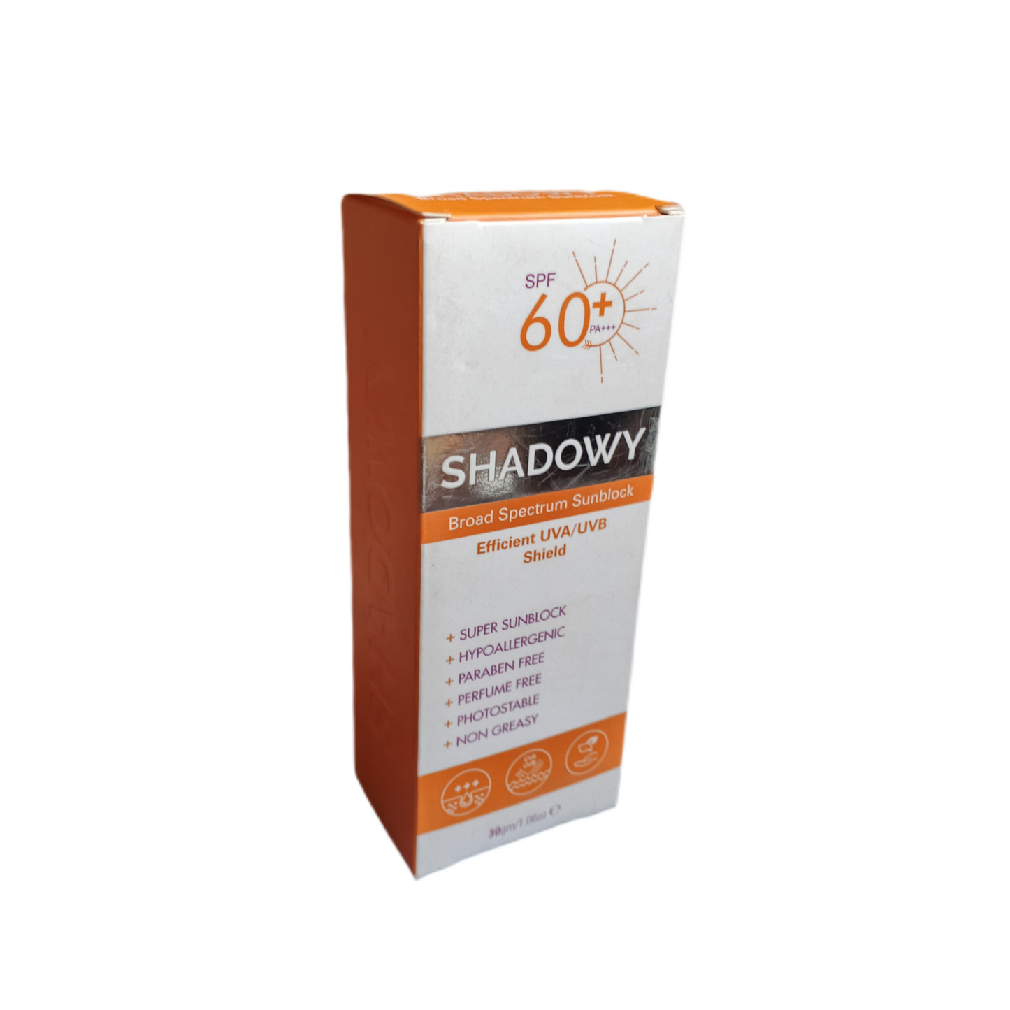 Shadowy SPF 60 PA++ Broad Spectrum Sunblock 30gm