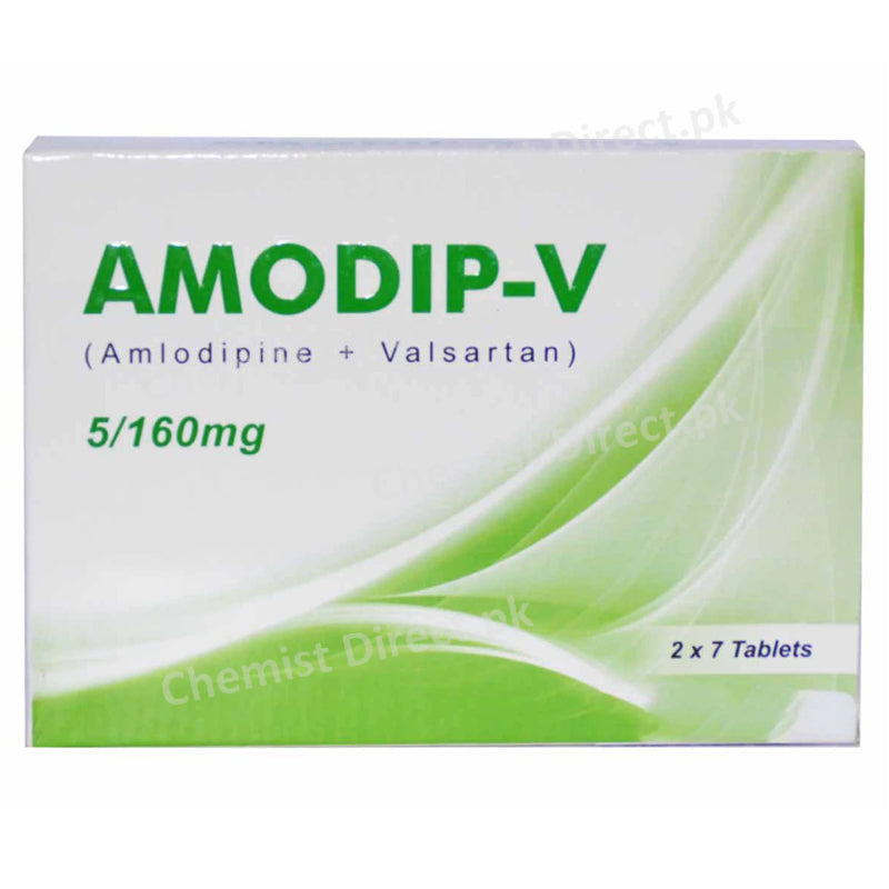 Amodip-V Tablets 5mg/160mg Mass Pharma Pvt Ltd Amlodipine5mg_ Valsartan160mg