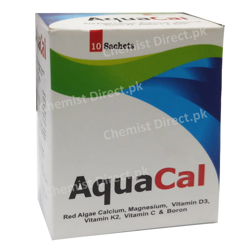 Aquacal Sachet Red algae calcium,Magnesium,Vitamin D3,Vitamin K2,Vitamin C,Boron Nutra Bio Med