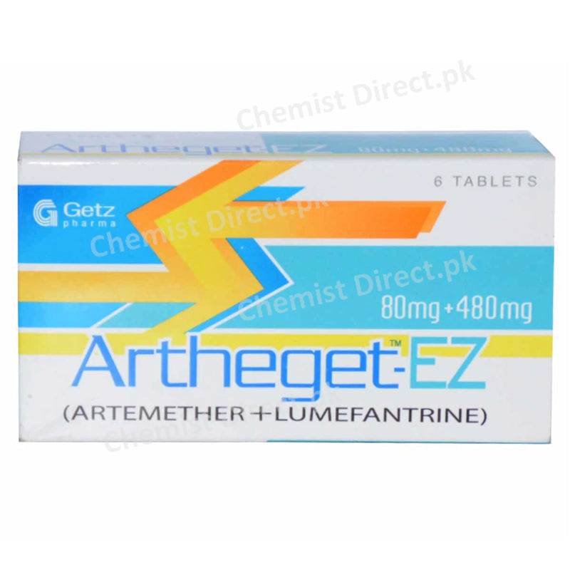 Artheget EZ Tablets 80mg 480mg GETZ PHARMA PAKISTAN PVT LTD Artemether80mg Lumefantrine480mg