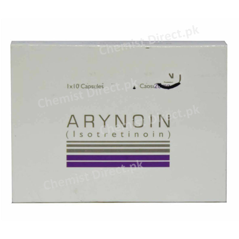Arynoin Capsules 20mg PHARMA HEALTH PAKISTAN (PVT.) LTD Isotretinoin