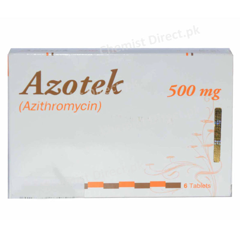 Azotek Tablet 500mg Saffron Pharmaceuticals (Pvt) Ltd Macrolide Anti-Bacterial Azithromycin