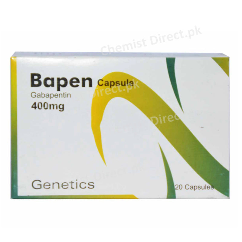 Bapen Capsule 400mg Geneticsp Pharmaceuticals Anti-Convulsant Gabapentin