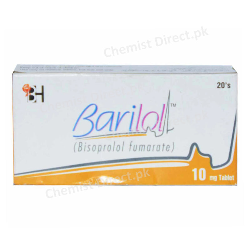 Barilol Tablet 10mg BARRETT HODGSON PAKISTAN (PVT) LTD Anti-Hypertensive Bisoprolol Fumarate