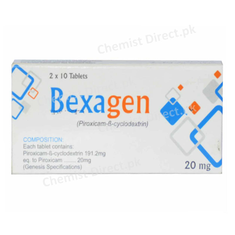 Bexa Gen 20mg tab-Tablet Genesis Pharma-Piroxicam-B-Cyclodextin.jpg