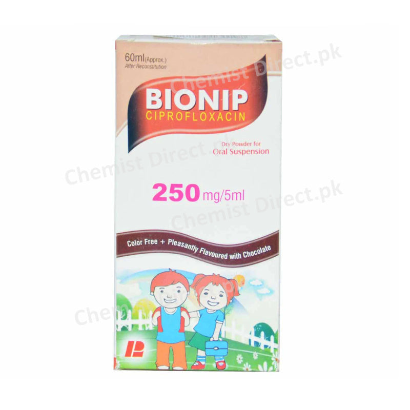 Bionip 250mg 5ml Suspension 60ml Syrup Pharmix Labortories Ciprofloxacin