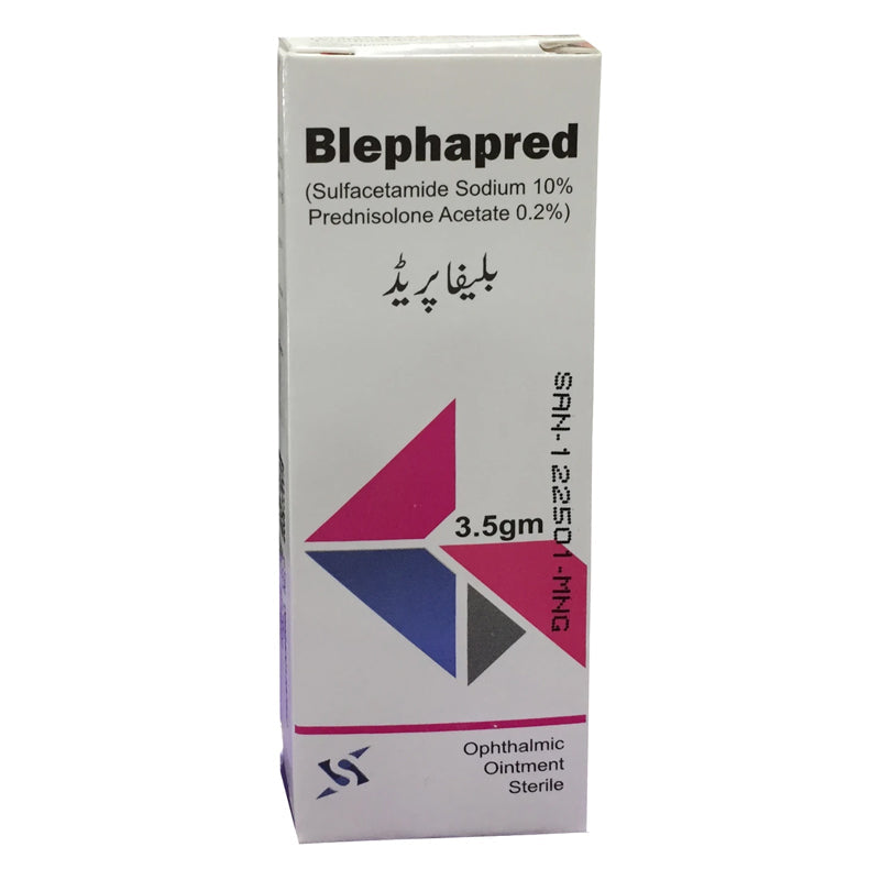 Blephapred Eye Ointment Santepharma Anti-Infective_Corticosteroids-Sulfacetamidesodium10.0_Prednisoloneacetate 0.2