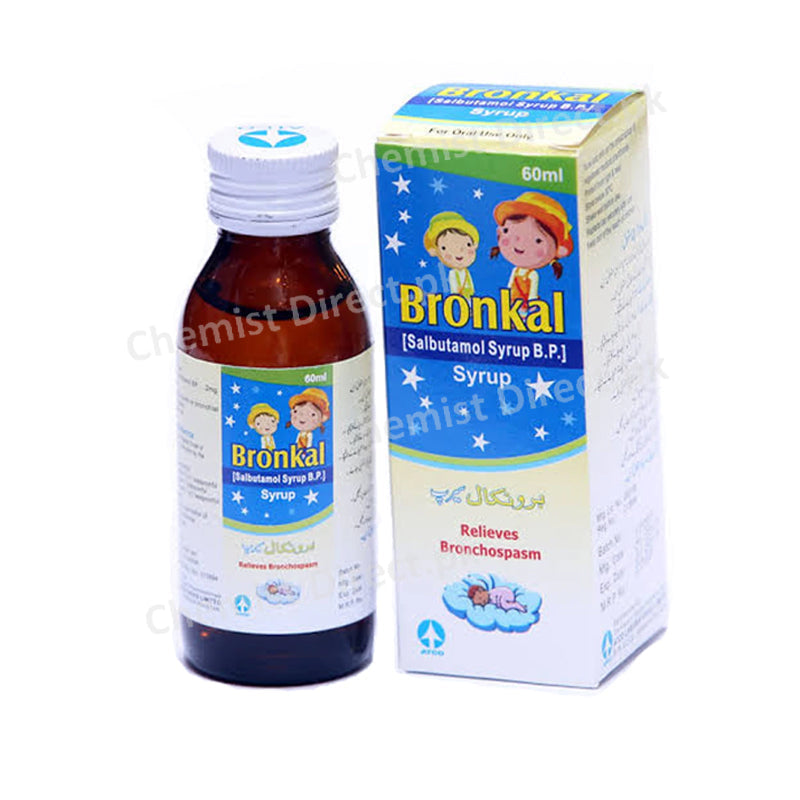 Bronkal Syrup 2mg/5ml 60ml ATCO LABORATORIES B2 Stimulant Salbutamol