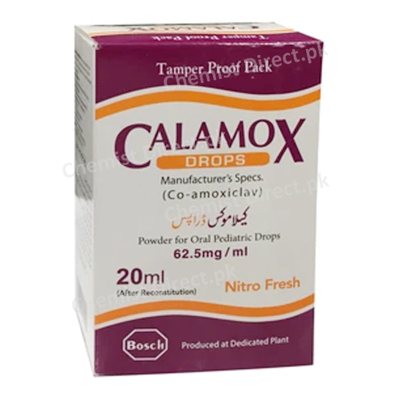 Calamox Drops 20ml Drops BOSCHPHARMACEUTICALS_PVT_LTD Amino penicillin Co-amoxiclav