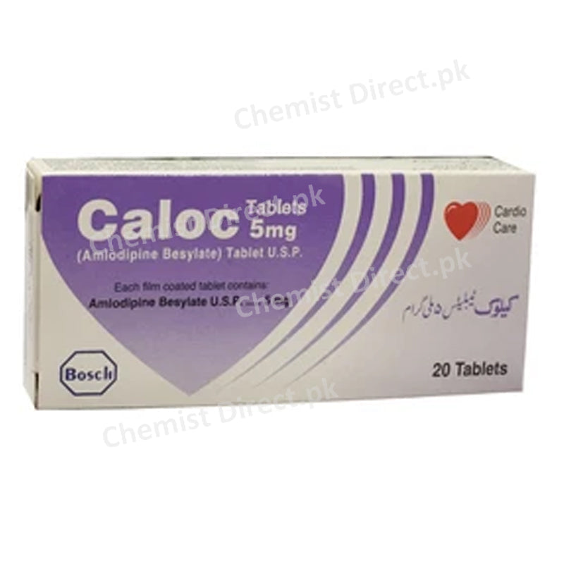 Caloc 5mg Tab Table BOSCHPHARMACEUTICALS_PVT LTD Anti Hypertensive Amlodipine jpg