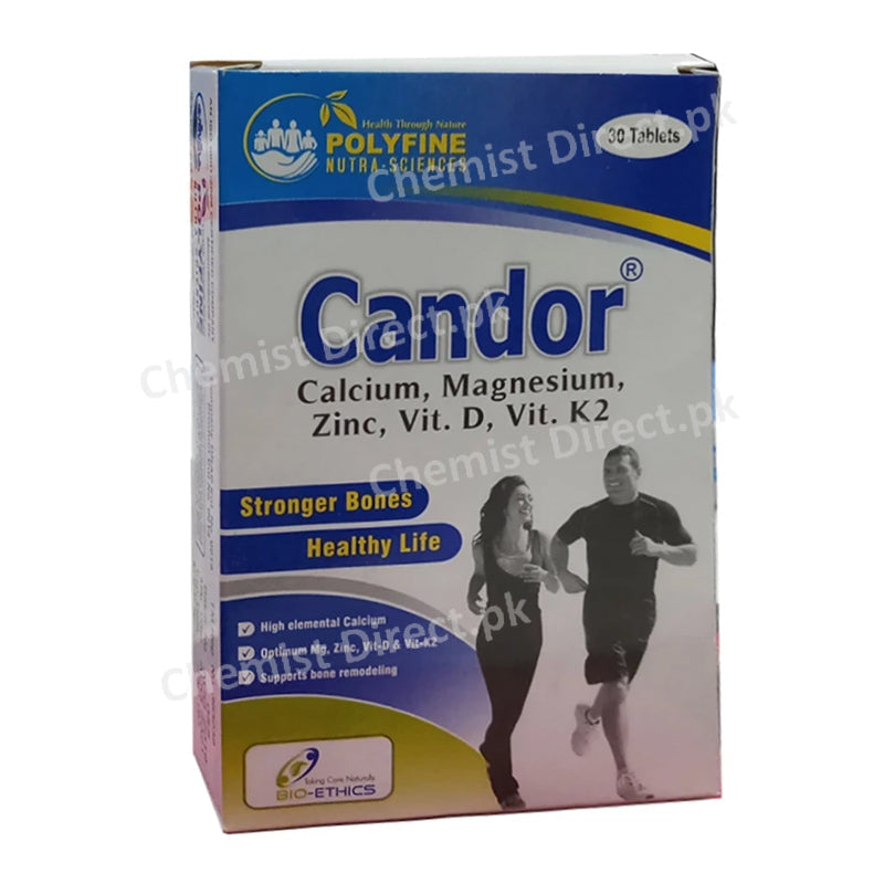 Candor Tablet Calcium , Magnesium,zinc, Vit.D, Vit.k2 Bio Ethics