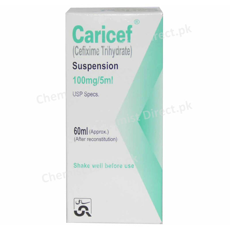 Caricef Syp 60ml Syrup SAMIPHARMACEUTICALS Suspention Cephalosporin Antibiotic Cefixime Trihydrate jpg
