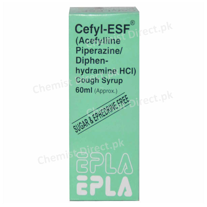 Cefyl ESF syp 60ml Syrup Epla Pharma Acefyllinepiperazine Diphenhy dramine jpg