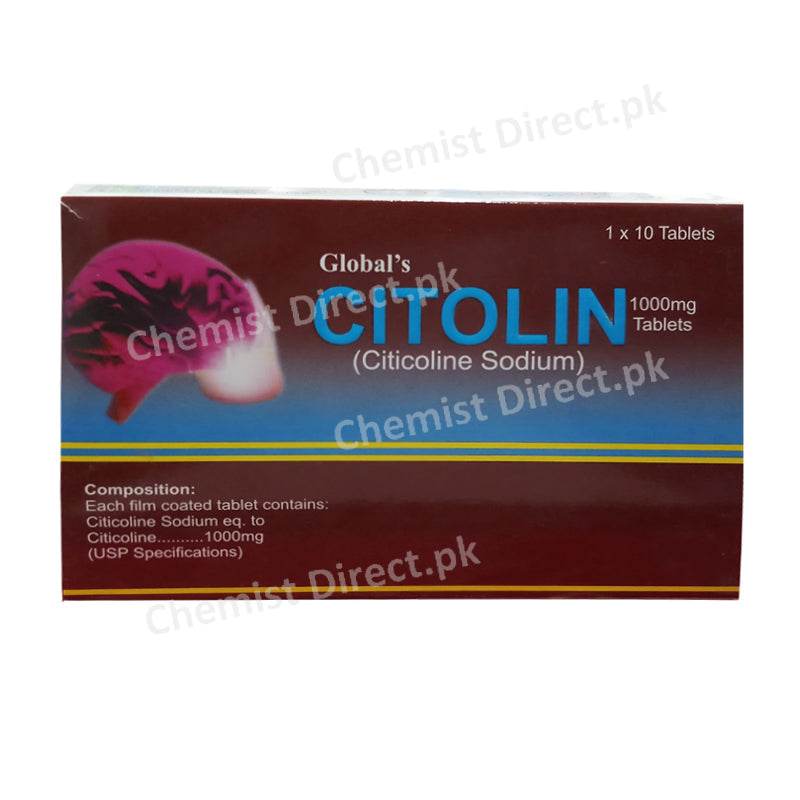 Citolin Tablet 1000mg Global Pharma Psychostimulant Citicoline Sodium