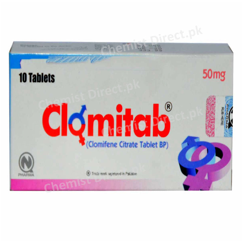 Clomitab 50mg Tab Tablet Nabiqasim Industries Pvt ltd Hormonal Products Clomiphene Citrate