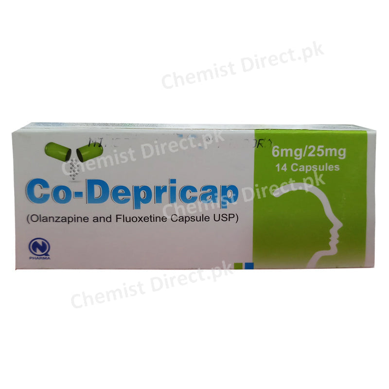 Co-Depricap 6mg/25mg Capsule Nabiqasim Industries Anti-psychotic Olanzapine 6mg Fluoxetine 25mg