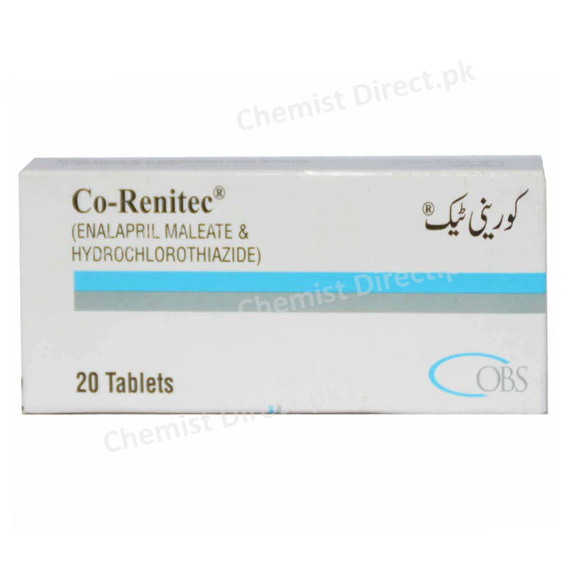 Co-Renitec 10 \25mg Tab Tablet OBS Pharma Anti Hypertensive Diuretic Enalapril Maleate 10mg Hydrochlorothiazide 25mg
