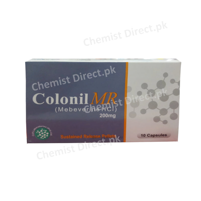 Colonil MR 200mg Capsule Cell Laboratories Anti-spasmodic Anti-cholinergic Mebeverine Hcl