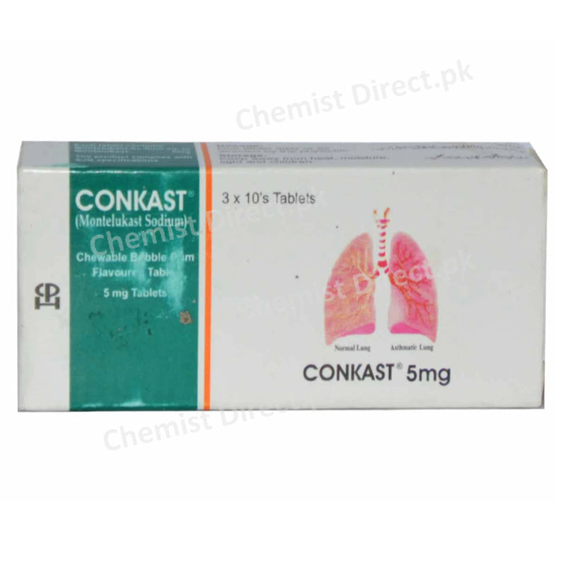Conkast 5mg Tab Tablet Continental Pharma Anti Leukotriene Montelukast Sodium