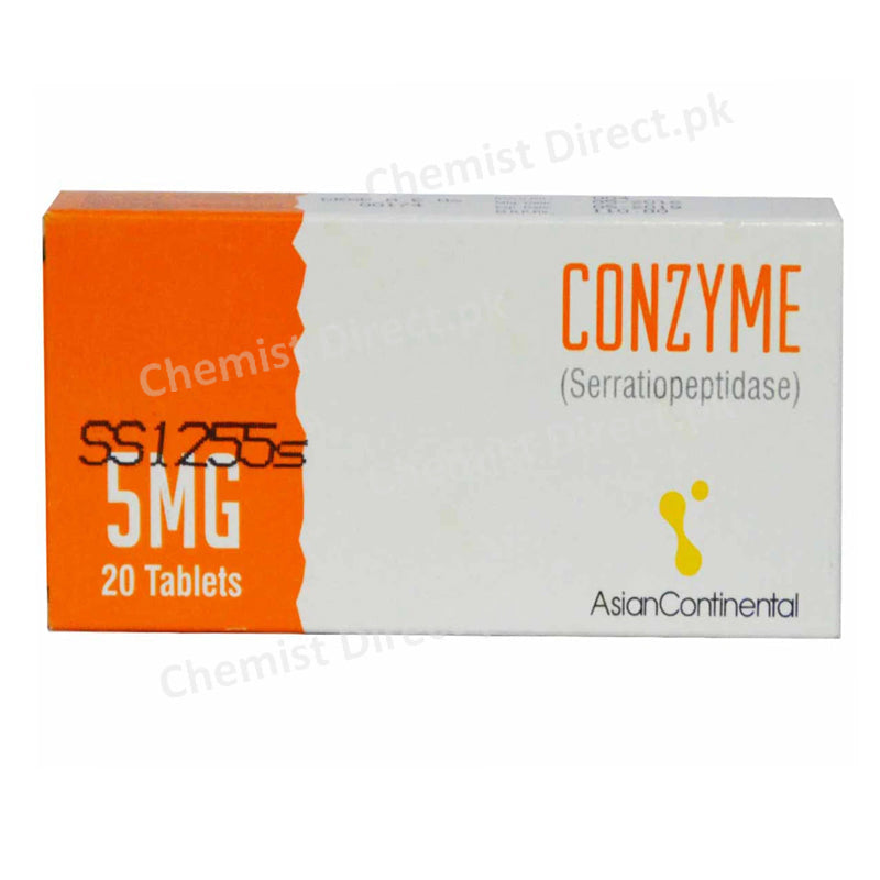 Conzyme 5mg Tab Tablet Asian continental Pharma Serratiopeptidase