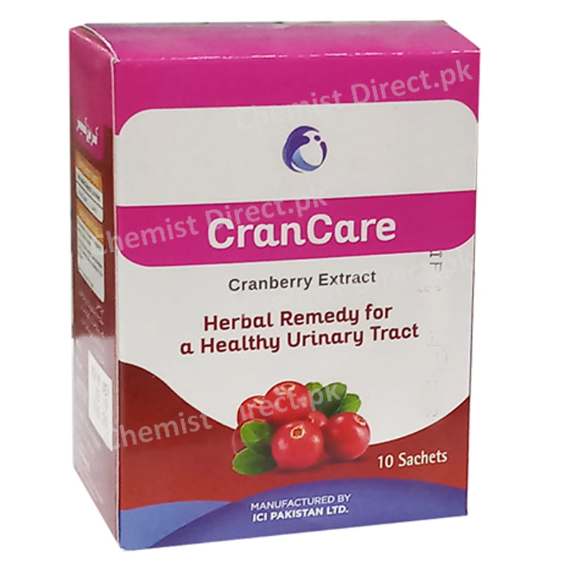 Cran Care Sachet ICI Pakistan LTD Herbal Preparation Cranberry juice extract Urinary Tractinfection.