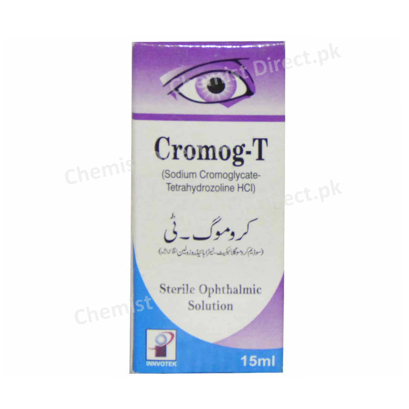 Cromog-T Eye drop 15ml Innvotek Pharma Sodium Cromoglycate Tetrahydrozoline