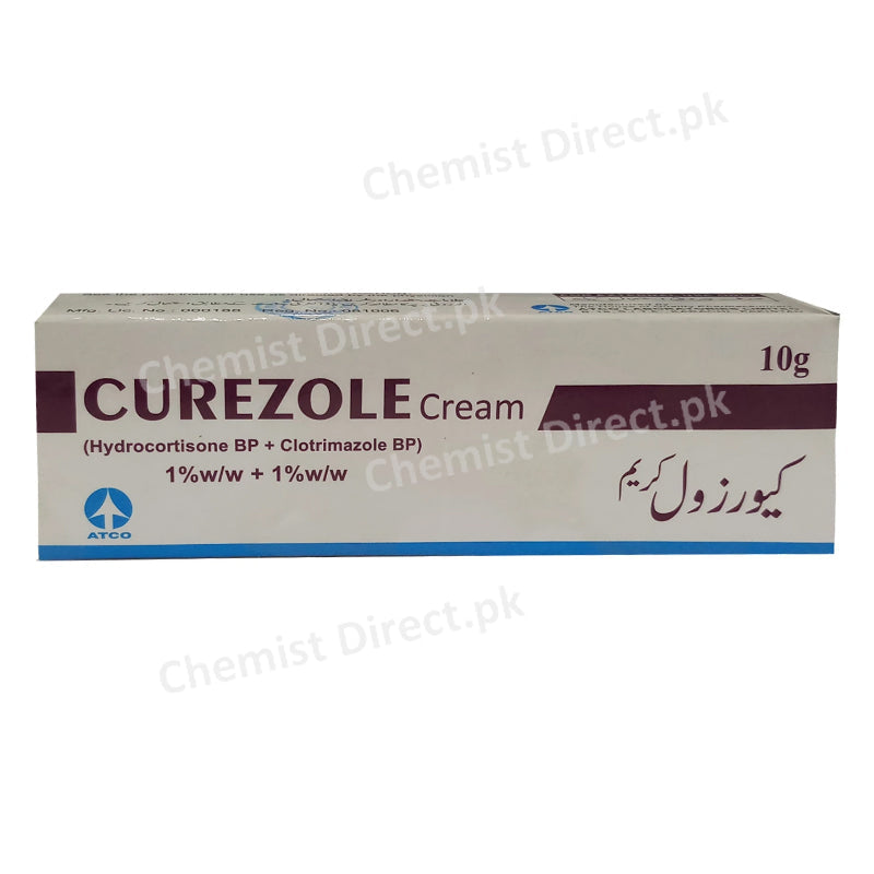 Curezole Cream 10g Atco Laboratories Pvt Ltd Anti Fungal Clotrimazole 1 Hydrocortisone 1