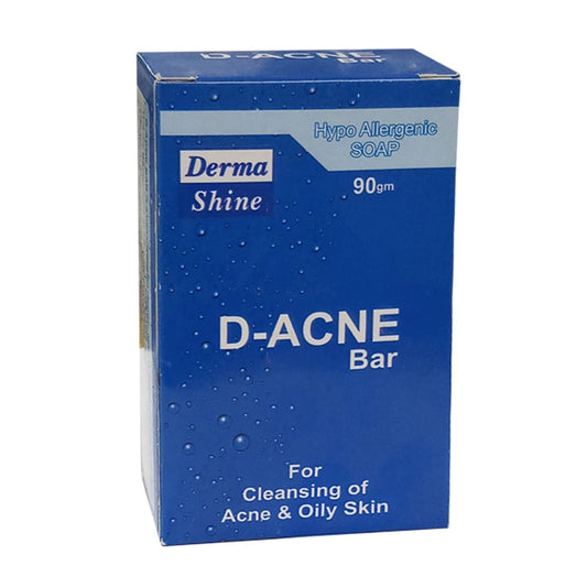 D-Acne Bar 90gram Soap Derma shine Pharma Cleansing of Acne Oily Skin