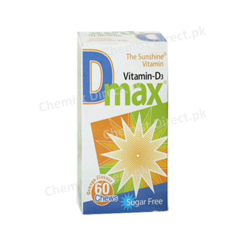 D-Max Chewable Tablet 2000IU Matrix Pharma Vitamin D Analogue Vitamin-D3 (Cholecalciferol)