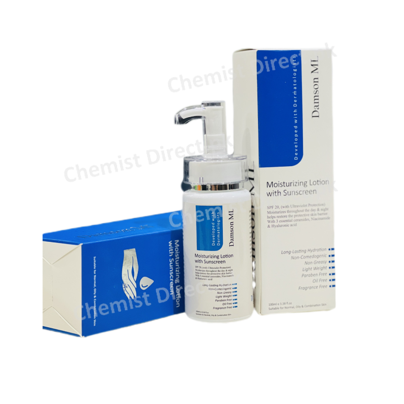 Damson ML Moisturizing Lotion with Sunscreen SPF 20 sun Screen