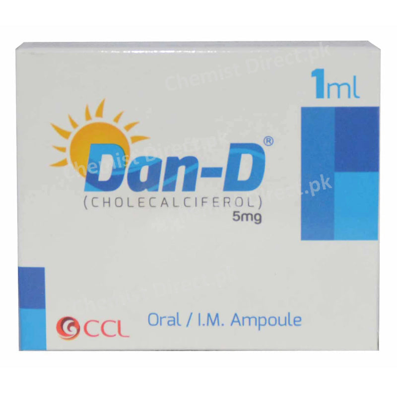 DAN D Injection 5mg 1ml CCL Pharmaceuticals _Pvt_ Ltd Vitamin D Analogue Cholecalciferol
