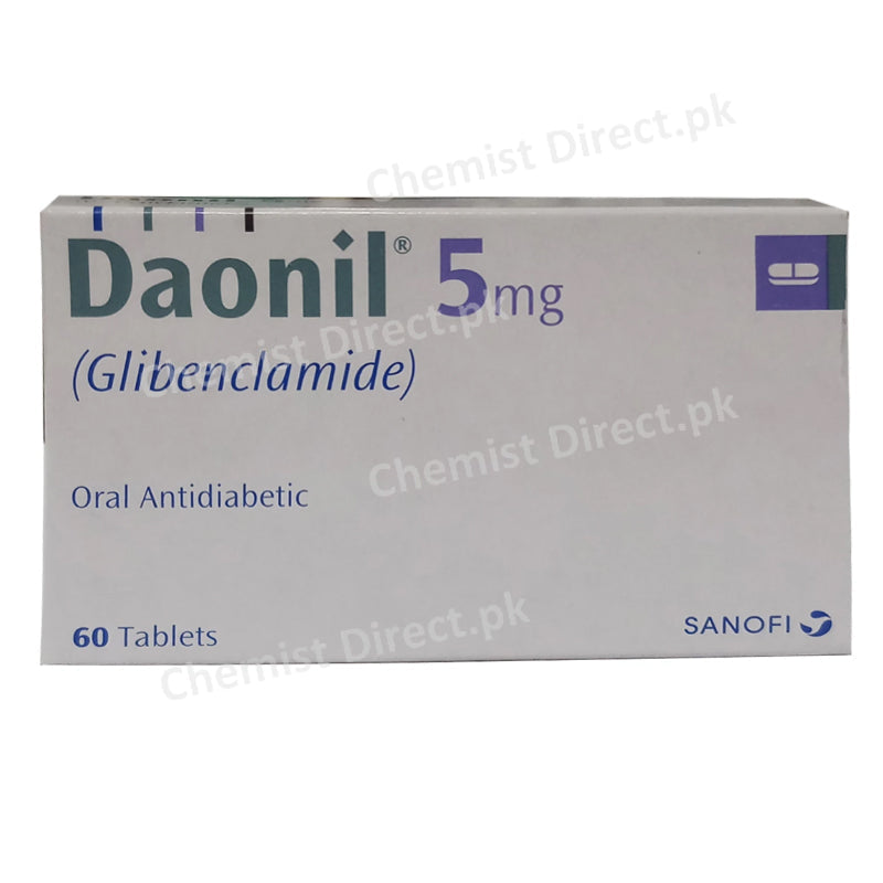 Daonil 5mg Tab Tablet Sanofi Aventis Oral Hypoglycemic Glibenclamide