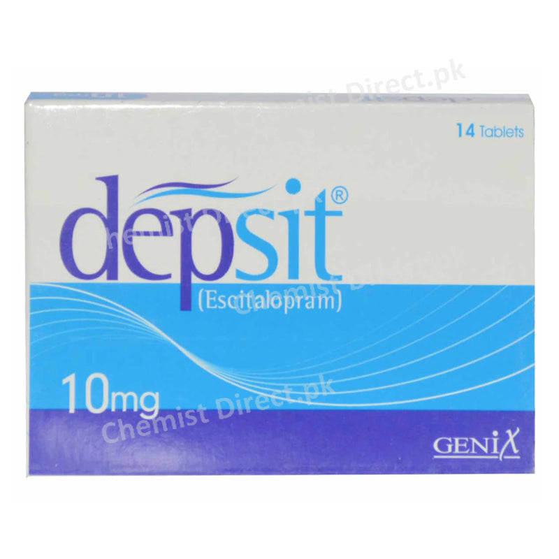 Depsit 10mg Tab Tablet Genix Pharma Anti Depressant Escitalopram