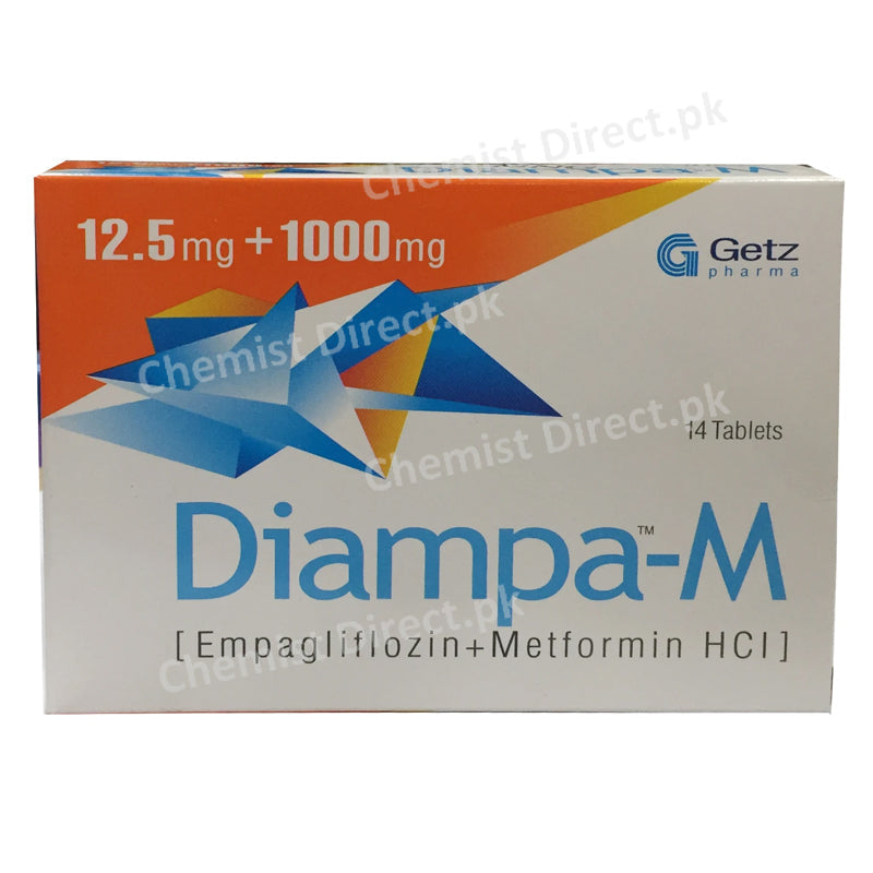 Diampa M 12.5 1000mg Tab Getz-Pharma Pvt Ltd Oral Hypoglycemic Empagliflozin Metformin
