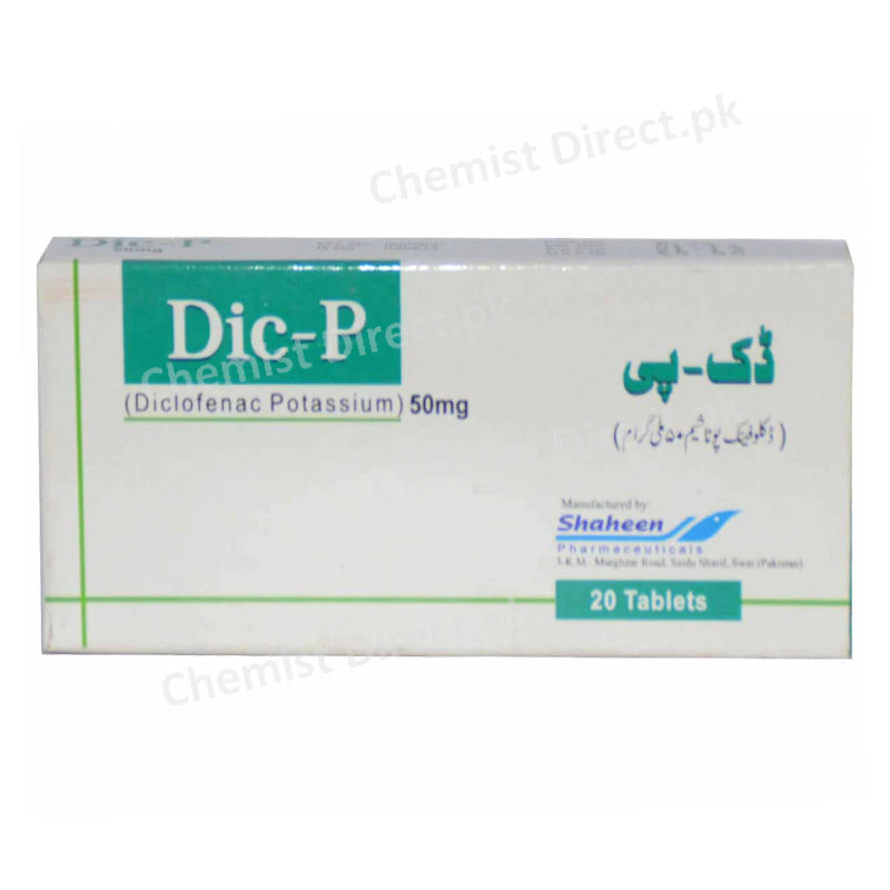 Dic P 50mg Tab Tablet Shaheen Pharmatec Pvt Ltd Diclofenac Potassium