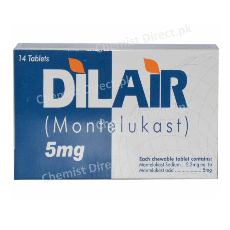 Dilair Tablet 5mg Helix Pharma Anti-Leukotriene Montelukast Sodium