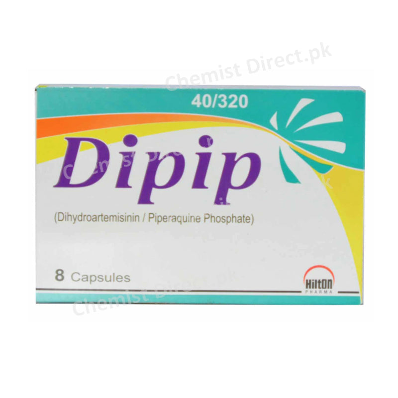 Dipip Capsule 40mg/320mg Hilton Pharma Anti-Malarial Dihydroartemisinin 40mg, Piperquine Phosphate 320mg