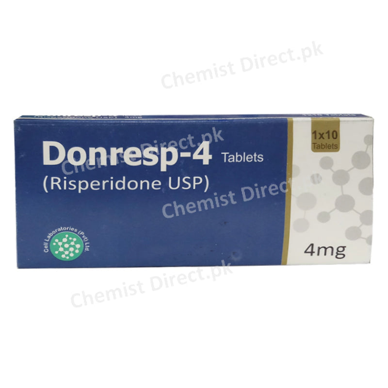 Donresp-4 Tablet 4mg Cell Laboratories Psychosis Risperidone