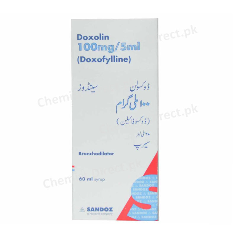 Doxolin 100mg/5ml Syrup 60ml Novartis Pharma Asthma Copd Doxofylline Novartis Pharma