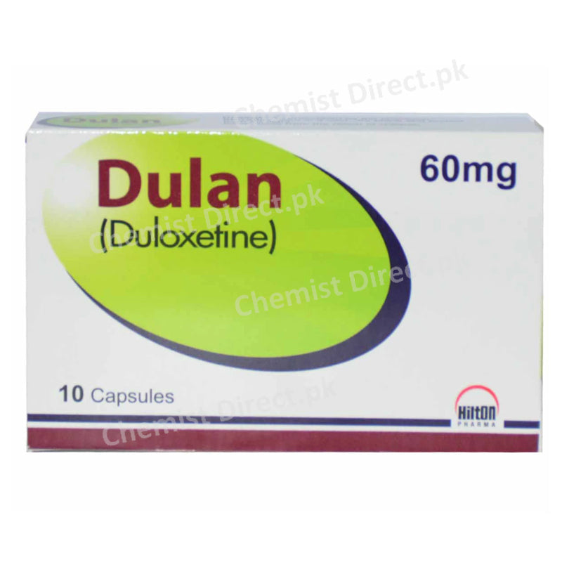 Dulan 60mg Cap Capsule Hilton Pharma Pvt Ltd Anti Depressant Duloxetine Hcl