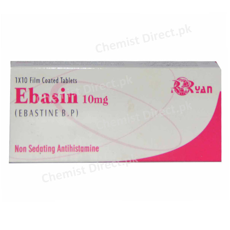 Ebasin 10mg Tab Tablet Roryan Pharmaceuticals Anti Histamine Ebastine