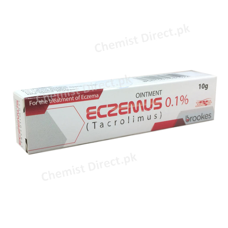 Eczemus Ointment 0.1% 10gram Anti-Eczema Tacrolimus Brooks Pharmaceuticals Lab
