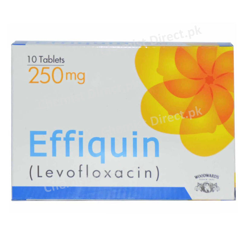 Effiquin 250mg Tab Tablet Woodward Pakistan Pvt Ltd Quinolones Anti Bacterial Levofloxacin