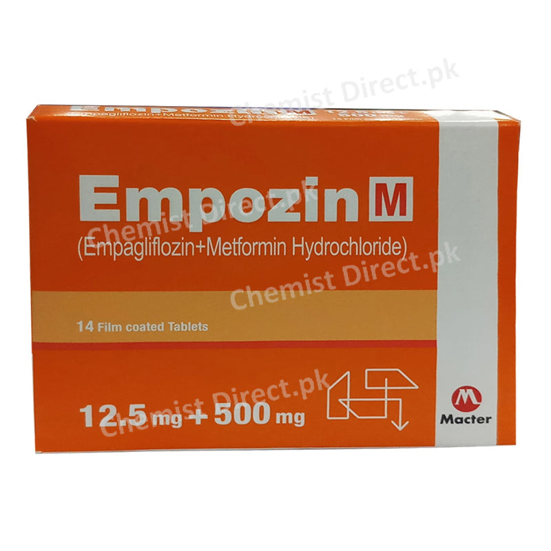 Empozin-M 12.5mg+500mg Tablet Empagliflozin+Metformin Hydrochloride Macter International