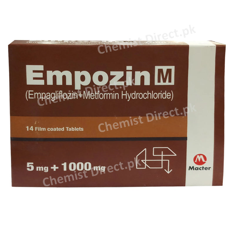 Empozin-M 5mg+1000mg Tablet Empagliflozin+Metformin Hydrochloride