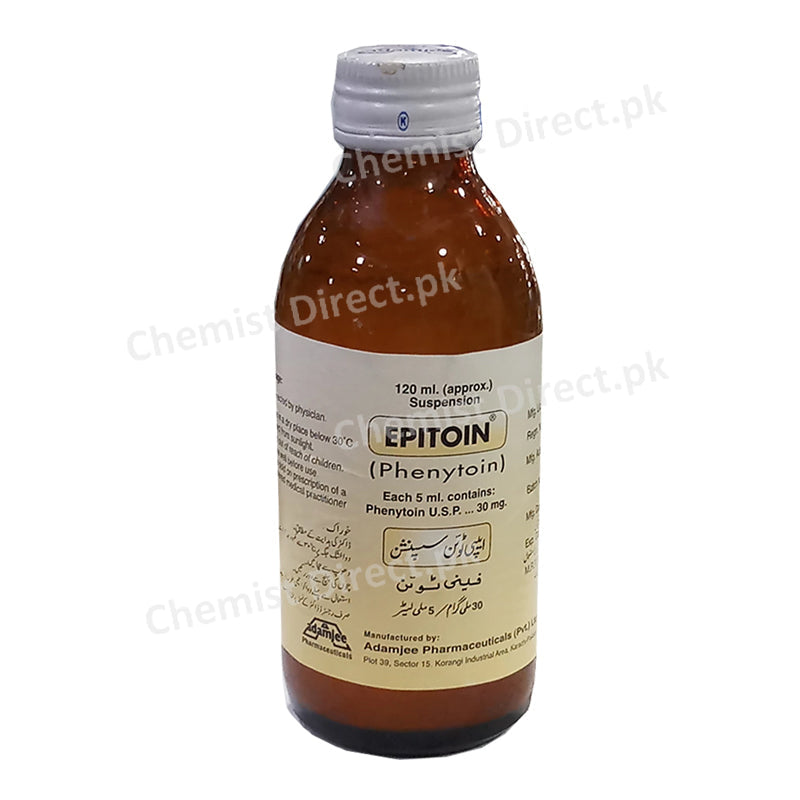 Epitoin Suspension 30mg/5ml 120ml Adamjee Pharma Anti-Epileptic Phenytoin