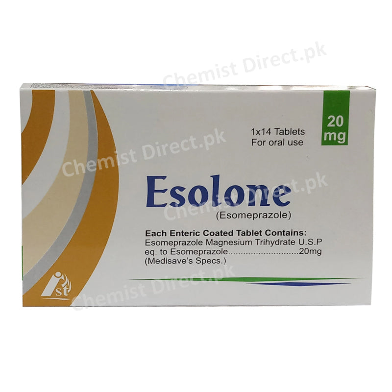 Esolone 20mg cap Capsule ST Pharma Esomeprazole