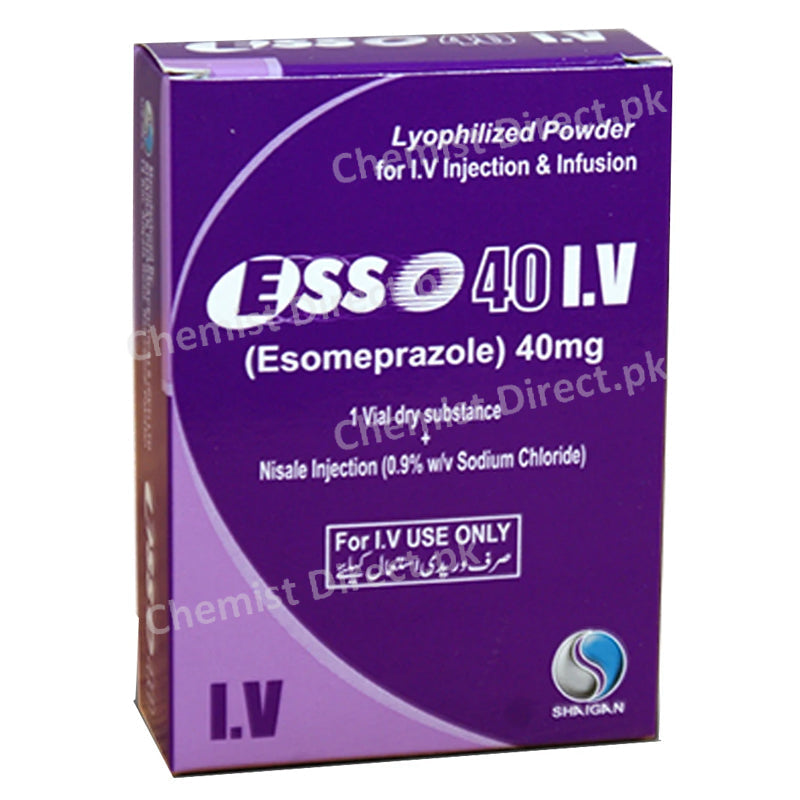 Ess 40mg Inj Injection Shaigan Pharmaceuticals Anti Ulcerant Esomeprazole