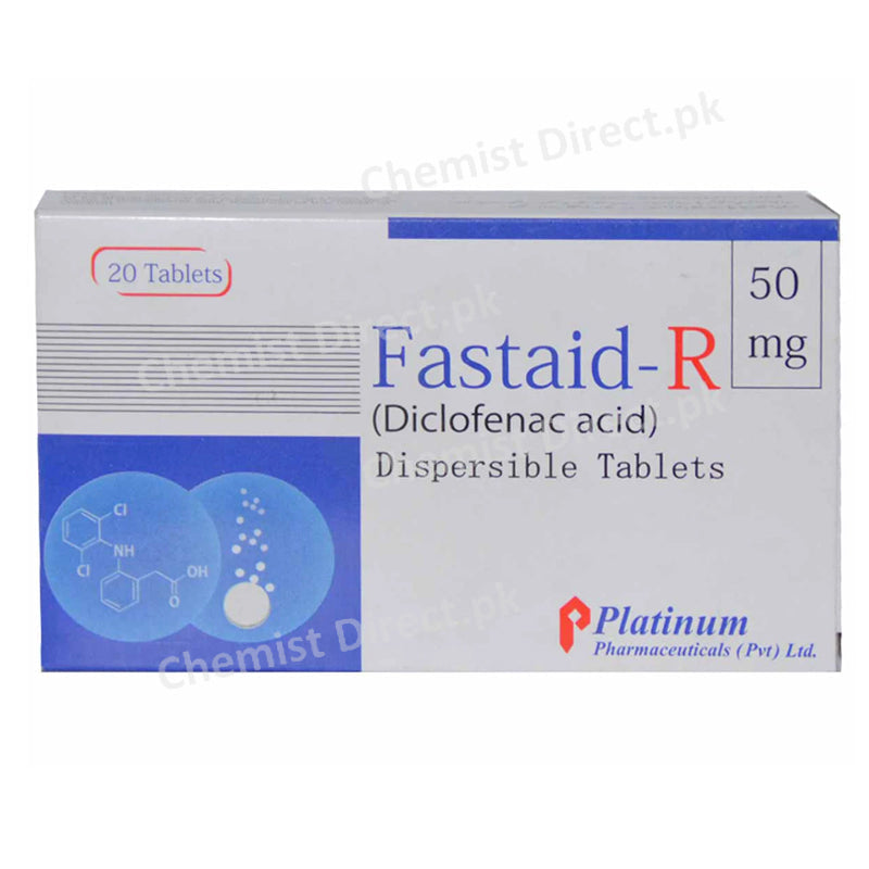 Fastaid R 50mg Tab Tablet Platinum Pharmaceuticals Pvt Ltd Diclofenac Sodium Nsiad