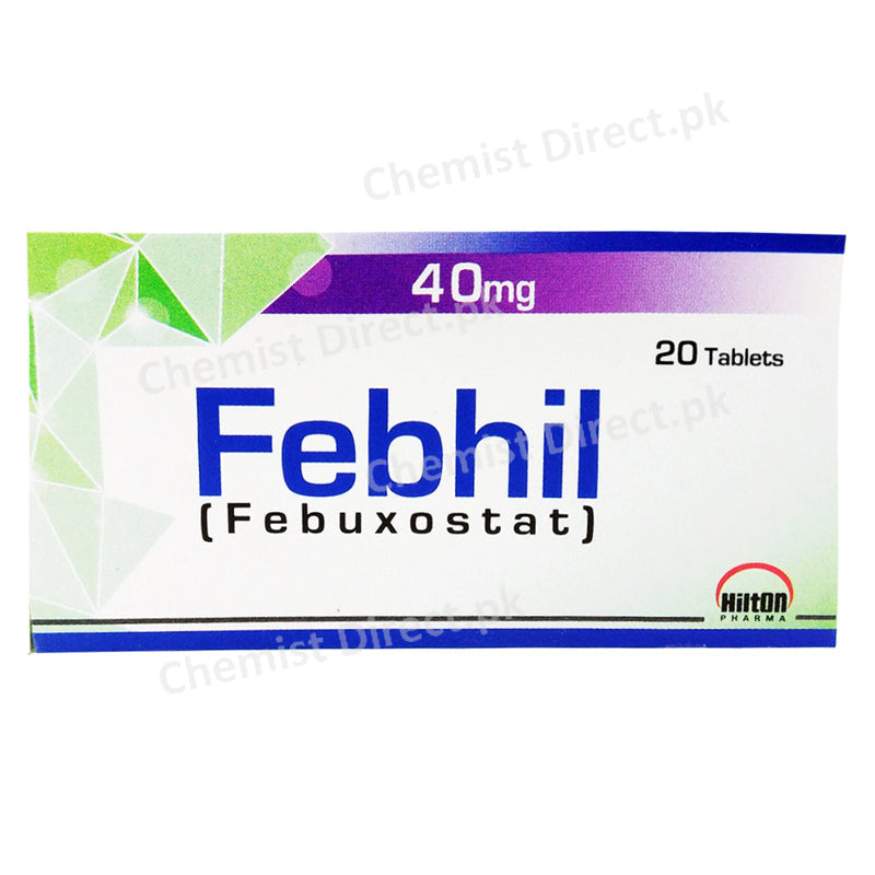 Febhil 40mg Tab Tablet Hilton Pharma Anti Gout Febuxostat